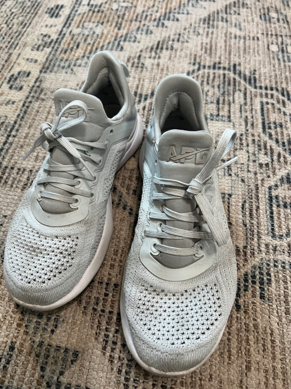 APL Knit Athletic Sneakers in Light Gray
